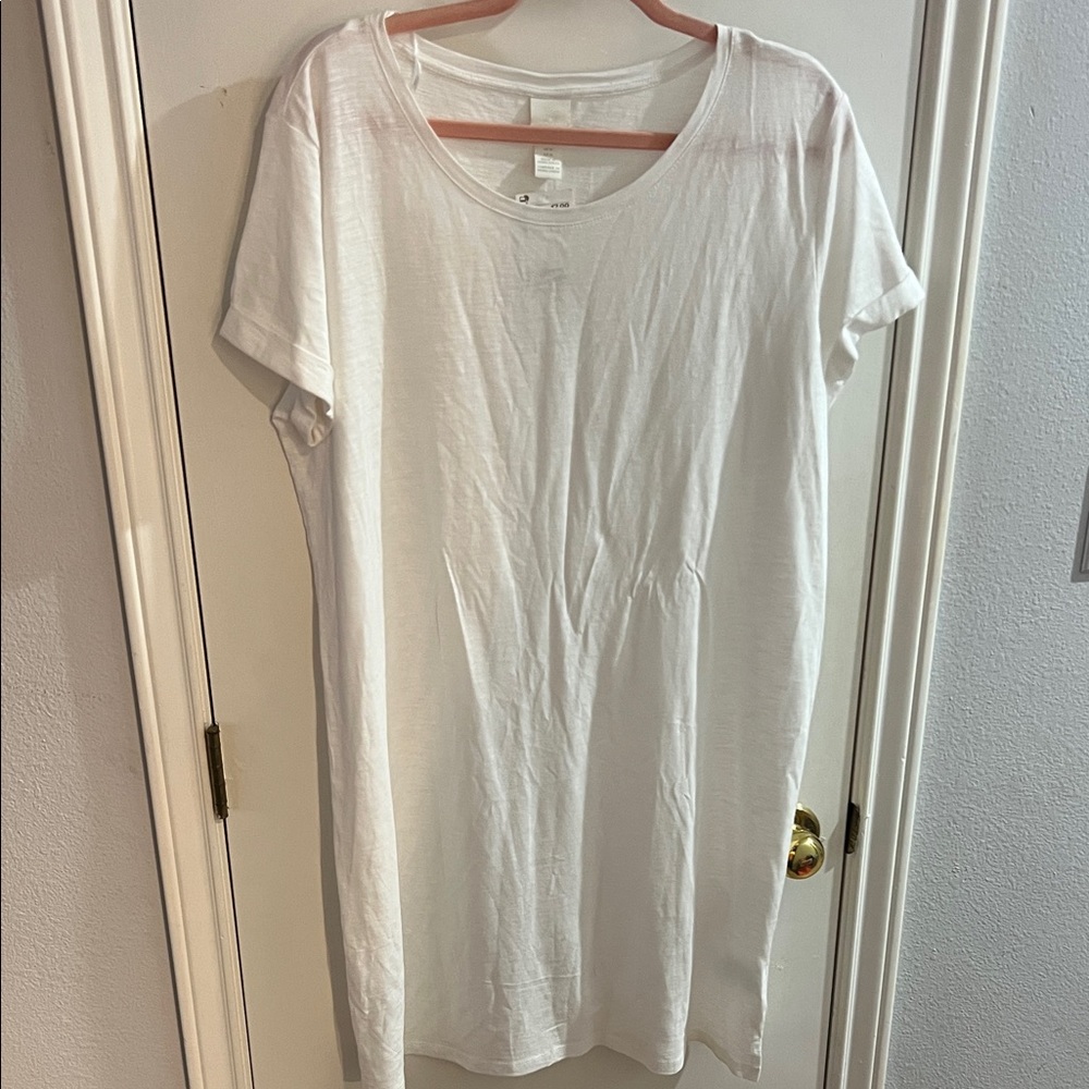 H&M white tshirt dress